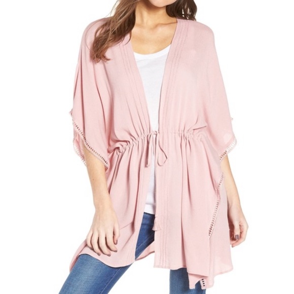 blush kimono cardigan